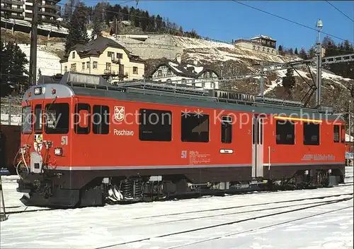 Rhaetische Bahn Triebwagen ABe 4 4 51 Bernina Linie  Kat. Eisenbahn