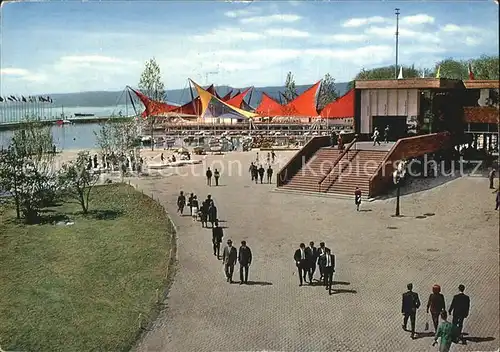 Exposition Nationale Lausanne 1964 Vue sur le secteur du port  Kat. Lausanne