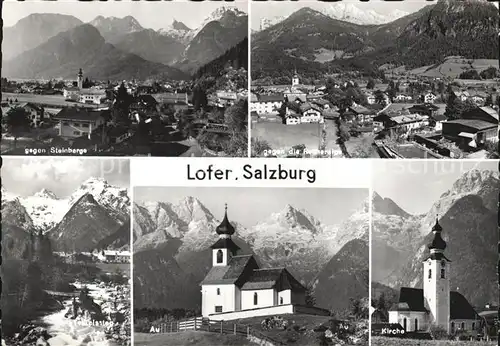 Lofer Fliegeraufnahmen Steinberge Kirchen Kat. Lofer