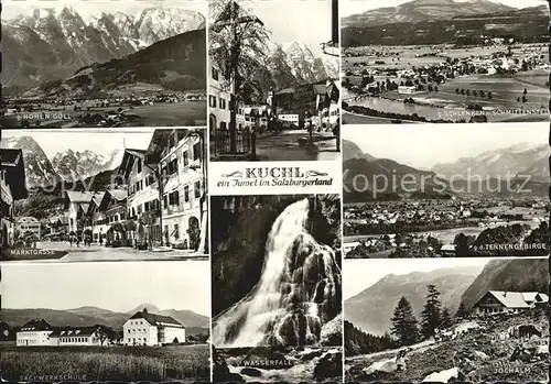 Kuchl Marktgasse Tennengebirge Jochalm Wasserfall Kat. Kuchl