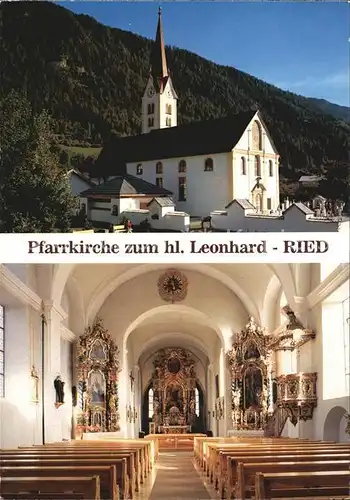 Ried Oberinntal Pfarrkirche zum Hl Leonhard Inneres Kat. Ried im Oberinntal