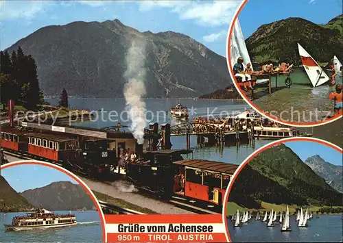 Achensee Achenseebahn Schiffsrundfahrt Badestrand Hubertus Segelregatta Kat. Eben am Achensee