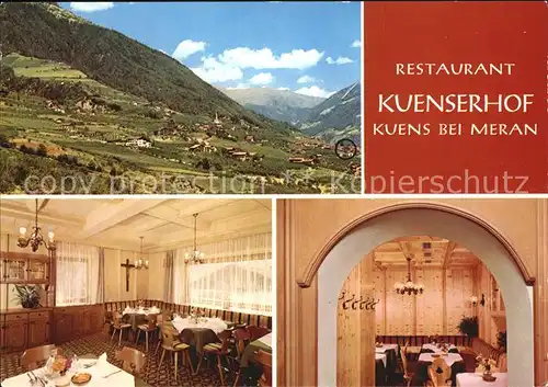 Kuens Panorama Restaurant Kuenserhof Gastraeume Kat. Merano