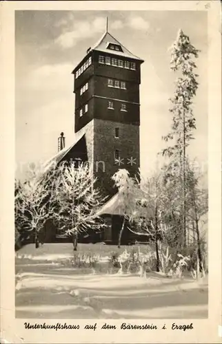 Annaberg Buchholz Erzgebirge Unterkunftshaus auf dem Baerenstein Winterpanorama Kat. Annaberg