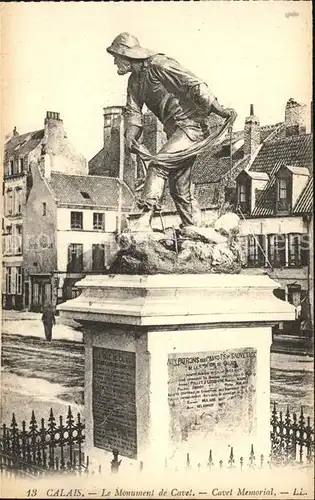 Calais Monument de Cavel Statue Kat. Calais