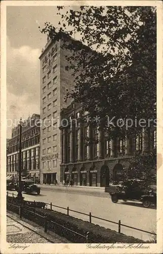 Leipzig Goethestrasse mit Hochhaus Kat. Leipzig