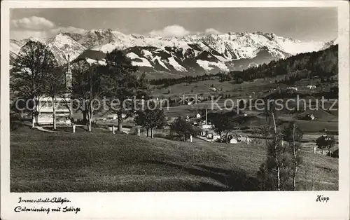 Immenstadt Allgaeu Calvarienberg mit Gebirge Kat. Immenstadt i.Allgaeu