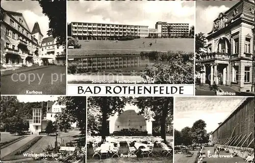 Bad Rothenfelde Kurhaus Sanatorium Teutoburger Wald Badehaus Gradierwerk Pavillon Wittekindsprudel Kat. Bad Rothenfelde