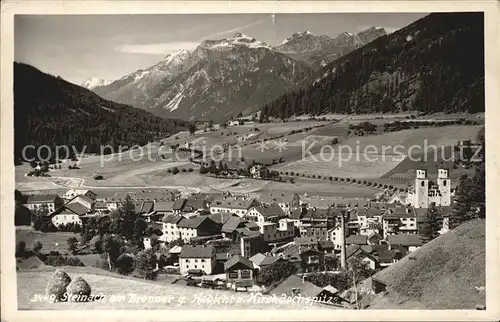 Steinach Brenner Tirol gegen Habicht und Kirchdachspitze Kat. Steinach am Brenner