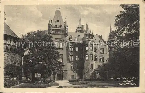 Wernigerode Harz Schloss Grosse Terrasse Kat. Wernigerode