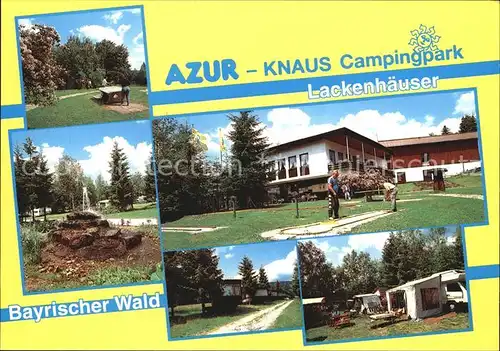 Lackenhaeuser Niederbayern Azur Knaus Campingpark Brunnen Platz Minigolf Kat. Neureichenau