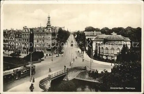 Amsterdam Niederlande Plantage Bruecke Strassenbahn Kat. Amsterdam