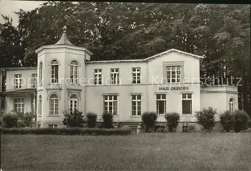 Heiligendamm Ostseebad Sanatorium fuer Werktaetige Haus Dresden Kat. Bad Doberan