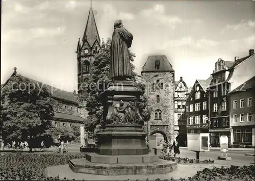 Eisenach Thueringen Nicolaitor mit Luther Denkmal Kat. Eisenach