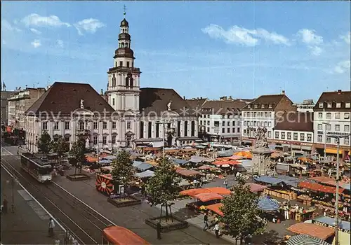 Mannheim Marktplatz mit Stadtkirche Kat. Mannheim