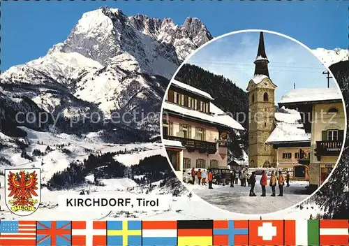 Kirchdorf Tirol mit Wildem Kaiser  Kat. Kirchdorf in Tirol Wilder Kaiser