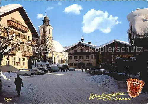 St Johann Tirol Ortspartie Kitzbueheler Horn Kat. St. Johann in Tirol