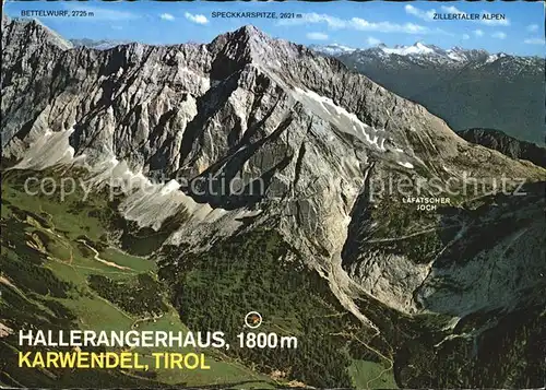 Scharnitz Hallerangerhaus des DAV Karwendel Gebirgspanorama Fliegeraufnahme Kat. Scharnitz