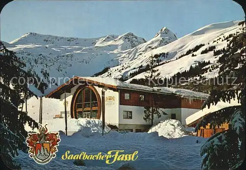 Hinterglemm Saalbach Saalbacher Fassl Groesstes Fass oesterreichs Ausflugsziel Gaststaette Winterpanorama