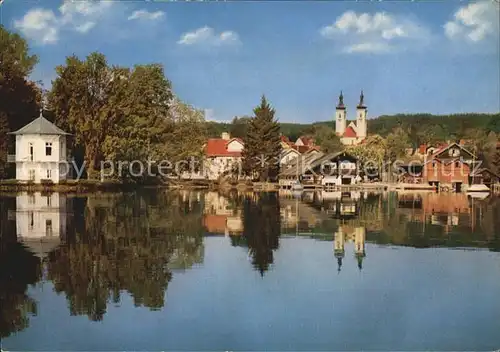 Tutzing Starnberger See Ansicht von Seeseite Wasserspiegelung