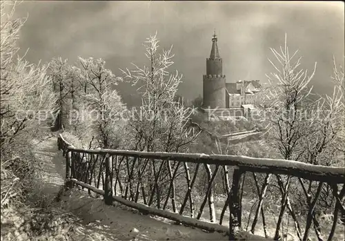 Weida Thueringen Osterburg Winterpanorama Kat. Weida Thueringen