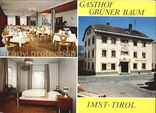 Imst Tirol Gasthof Gruener Baum Restaurant Fremdenzimmer Kat. Imst