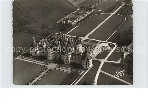 Chambord Blois Chateau vue aerienne Schloss Kat. Chambord