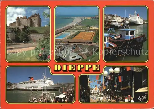 Dieppe Seine Maritime Chateau Hafen Ortspartie Kat. Dieppe