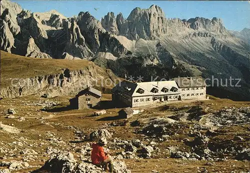 Schlern Schlernhaeuser Rosengarten Rifugio Bolzano  Kat. Voels am Schlern