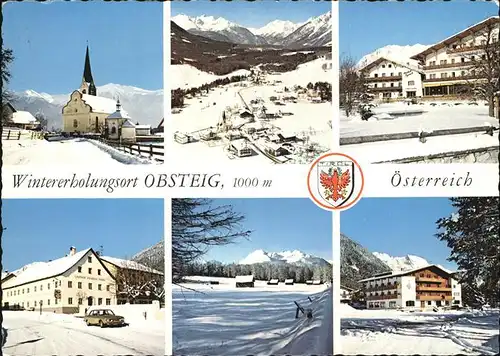 Obsteig Tirol Pfarrkirche St. Josef Hotel Tyrol Gasthof Stern Kat. Obsteig