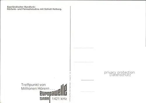 Saarbruecken Schloss Halberg Fliegeraufnahme Kat. Saarbruecken