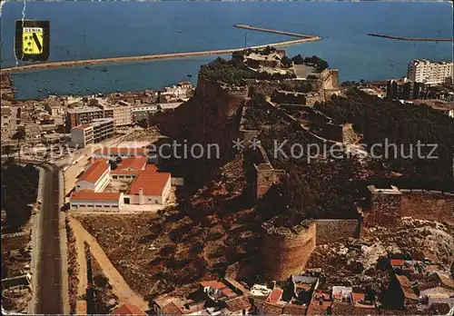Denia Fliegeraufnahme mit Burg Kat. Alicante