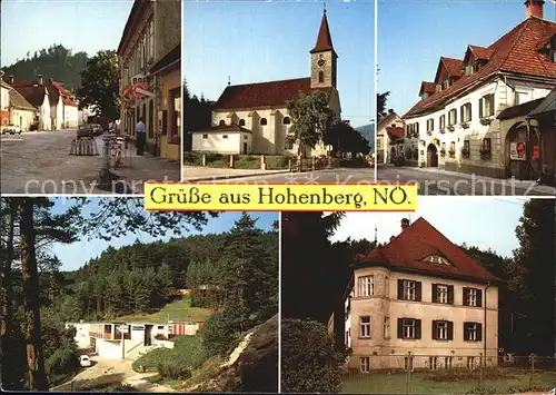 Hohenberg Niederoesterreich Ortsbild Gasthof Kirche Voralpenbad Pension Goeckl Kat. Hohenberg