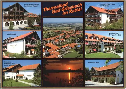 Bad Griesbach Rottal Haus Kurpark Kurklinik Passauer Wolf Haus Muenchen Appart Hotel Dreiquellen Bad Kat. Bad Griesbach i.Rottal