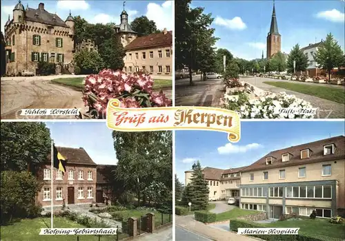 Kerpen Rheinland Schloss Loersfeld Stifts Platz Marien Hospital Kolping Geburtshaus Kat. Kerpen