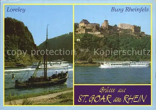 Loreley Lorelei Burg Rheinfels Kat. Sankt Goarshausen