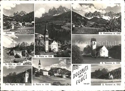 Dolomiten Oesterreich Valle di Funes Kirchenpartien Kat. Oesterreich