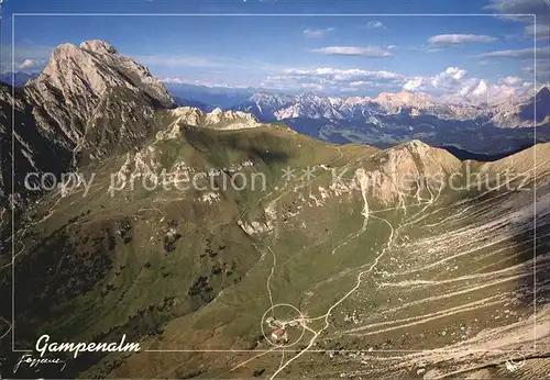 Villnoess Funes Fliegeraufnahme Gasthaus Rifugio Gampenalm Kat. Bozen Suedtirol