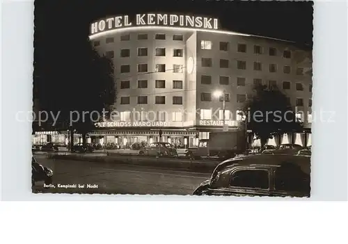 Berlin Hotel Kempinski bei Nacht Kat. Berlin