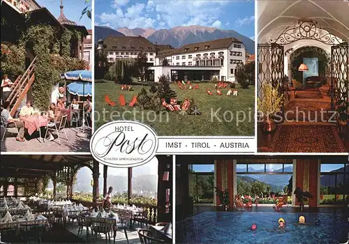 Imst Tirol Hotel Post Garten Hallenbad Terrasse Kat. Imst