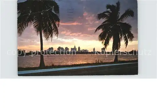 Miami Beach Sunset Over Kat. Miami Beach