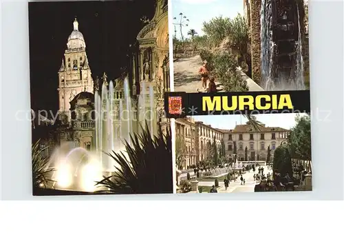 Murcia Kirch mit Brunnen Platz Wasserfall Kat. Murcia