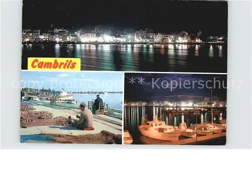Cambrils Hafen bei Nacht Fischer Panorama bei Nacht Kat. Costa Dorada