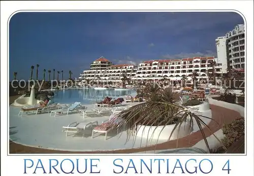 Playa de las Americas Santa Cruz de Tenerife Parque Santiago 4 Hotelanlage Swimming Pool