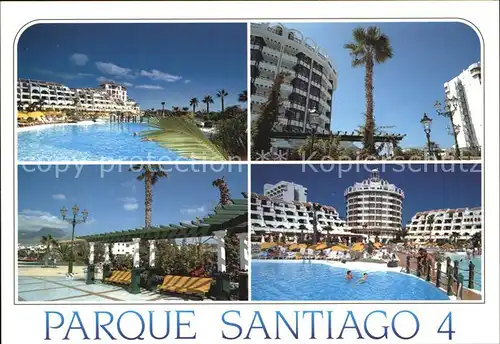 Playa de las Americas Santa Cruz de Tenerife Parque Santiago 4 Hotelanlage Swimming Pool