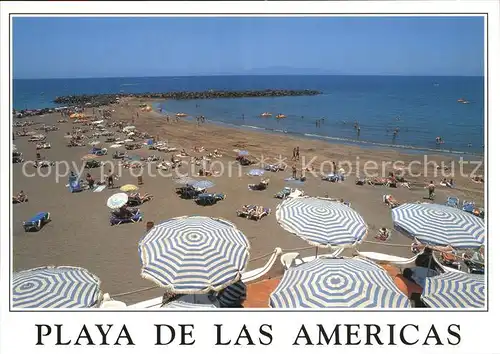 Playa de las Americas Santa Cruz de Tenerife Vista parcial al fondo La Gomera