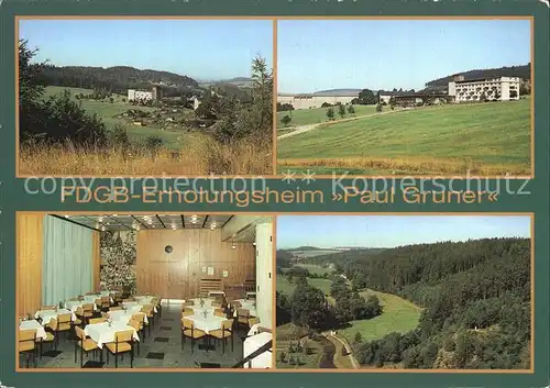 Caemmerswalde Rauschenbach FDGB Erholungsheim Paul Gruner Kat. Neuhausen Erzgebirge