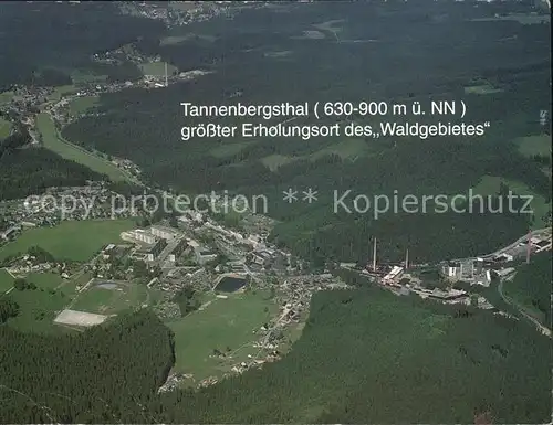 Tannenbergsthal Vogtland Luftaufnahme Kat. Tannenbergsthal Vogtland