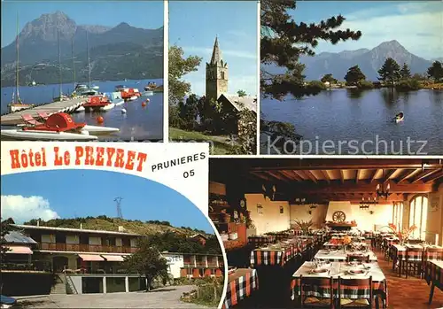 Prunieres Hautes Alpes Lac de Serre Poncon Hotel Le Preyret Kat. Prunieres