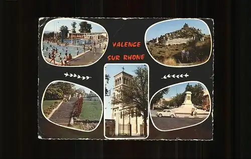 Valence sur Rhone Vue partielle piscine eglise monument ruine /  /